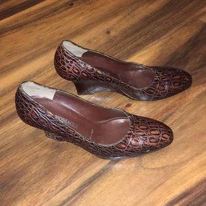 Bruno Magli Croc Wedges